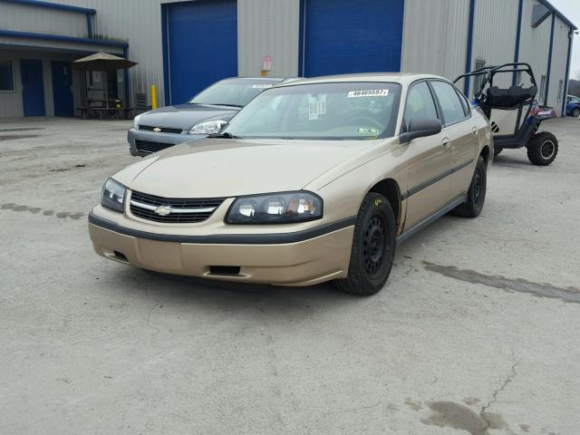 2G1WF52E359139592 - 2005 CHEVROLET IMPALA GOLD photo 2