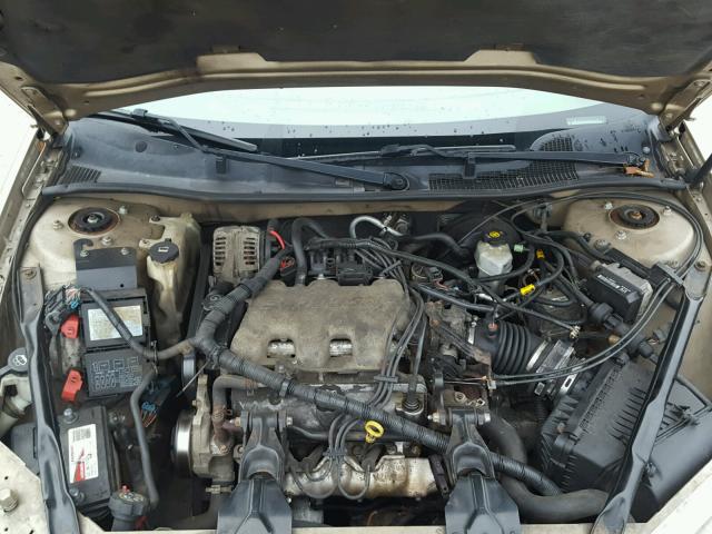 2G1WF52E359139592 - 2005 CHEVROLET IMPALA GOLD photo 7