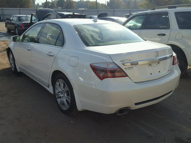 JH4KB26619C001551 - 2009 ACURA RL WHITE photo 3