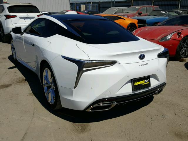 JTHHY5AY4JA000462 - 2018 LEXUS LC 500H WHITE photo 3