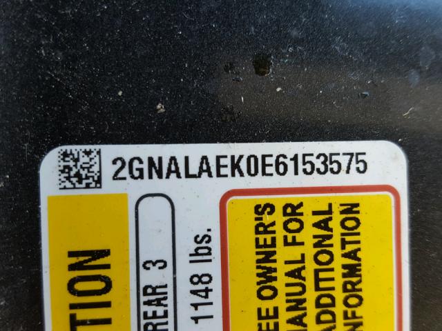 2GNALAEK0E6153575 - 2014 CHEVROLET EQUINOX LS GRAY photo 10