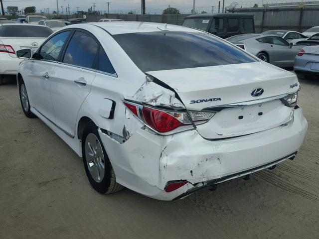 KMHEC4A48FA139698 - 2015 HYUNDAI SONATA WHITE photo 3