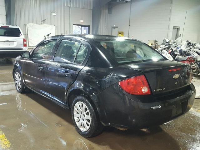 1G1AD5F52A7160469 - 2010 CHEVROLET COBALT 1LT BLACK photo 3