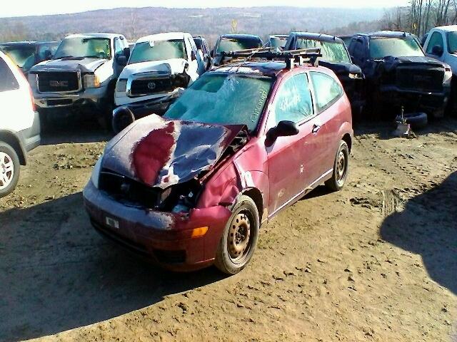 1FAFP31N47W323241 - 2007 FORD FOCUS ZX3 BURGUNDY photo 2