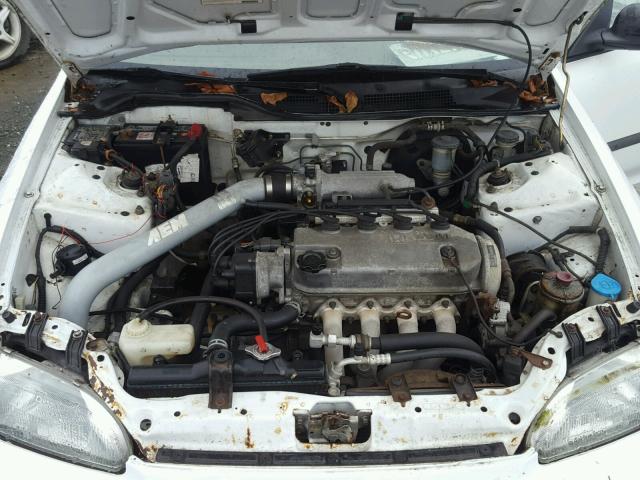 JHMEG8544SS019846 - 1995 HONDA CIVIC DX WHITE photo 7