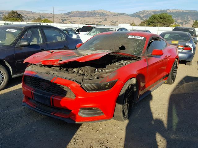 1FA6P8AM3F5337947 - 2015 FORD MUSTANG RED photo 2