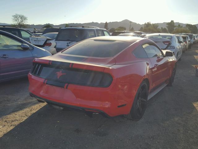 1FA6P8AM3F5337947 - 2015 FORD MUSTANG RED photo 4