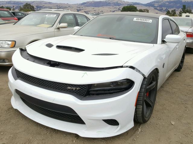 2C3CDXL90HH656814 - 2017 DODGE CHARGER SR WHITE photo 2