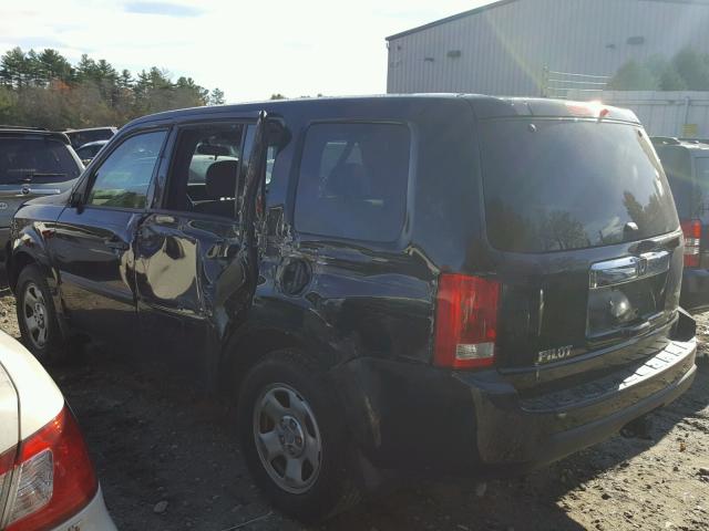 5FNYF48209B035862 - 2009 HONDA PILOT LX BLACK photo 3