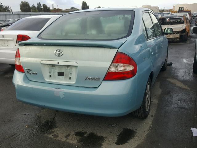 JT2BK12U210029079 - 2001 TOYOTA PRIUS TEAL photo 4