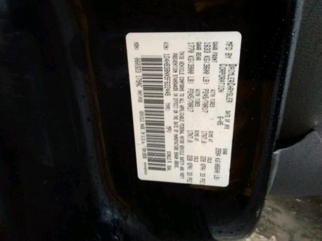 1D4HB38NX5F622448 - 2005 DODGE DURANGO ST BLACK photo 10