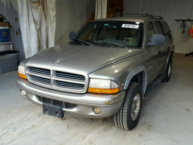 1B4HS28N9YF289989 - 2000 DODGE DURANGO SILVER photo 2