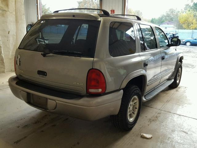 1B4HS28N9YF289989 - 2000 DODGE DURANGO SILVER photo 4