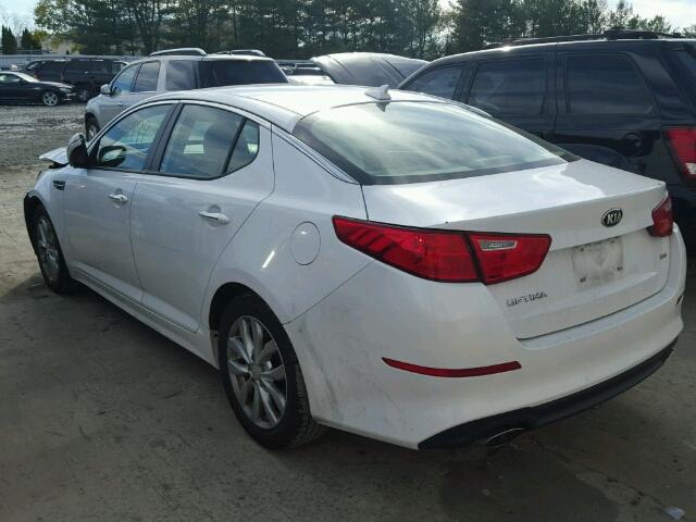 5XXGM4A76EG302727 - 2014 KIA OPTIMA LX WHITE photo 3