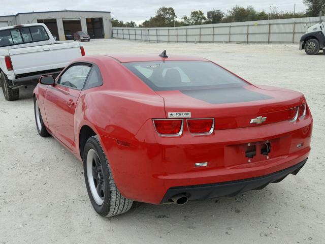 2G1FA1ED9B9166527 - 2011 CHEVROLET CAMARO LS RED photo 3