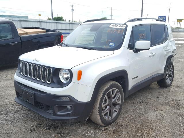 ZACCJABB0HPF17769 - 2017 JEEP RENEGADE L WHITE photo 2