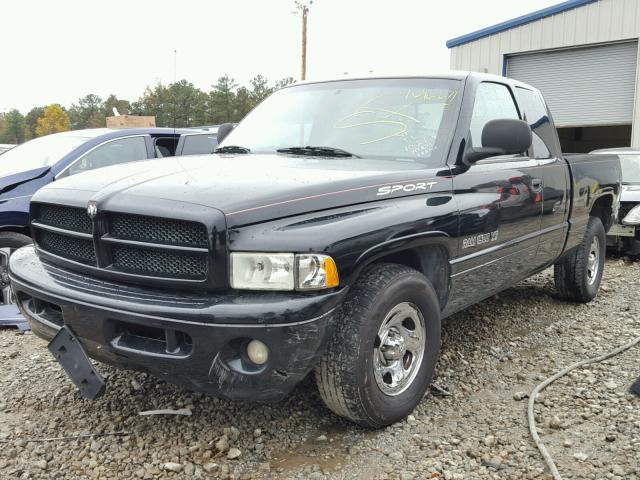 3B7HC13Z9YG159830 - 2000 DODGE RAM 1500 BLACK photo 2