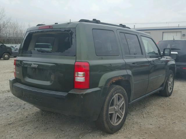 1J8FF28W97D353264 - 2007 JEEP PATRIOT SP GREEN photo 4