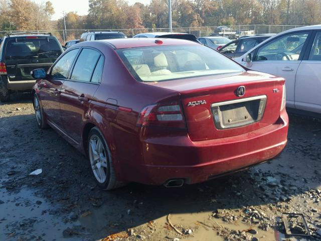 19UUA66297A021803 - 2007 ACURA TL RED photo 3