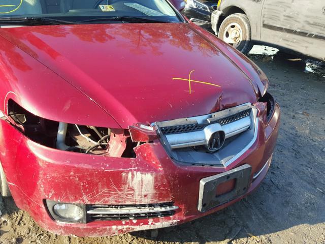 19UUA66297A021803 - 2007 ACURA TL RED photo 9