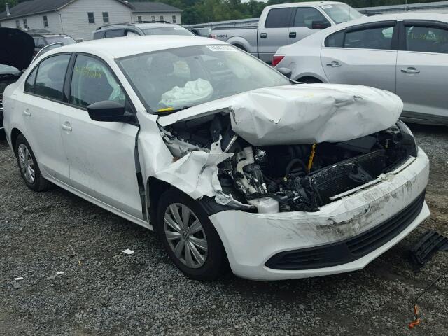3VW1K7AJ1EM322520 - 2014 VOLKSWAGEN JETTA BASE WHITE photo 1