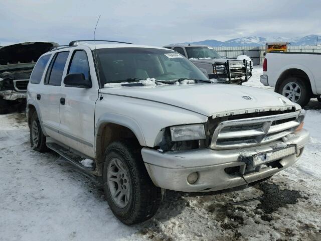 1D4HS58N43F582232 - 2003 DODGE DURANGO SL WHITE photo 1