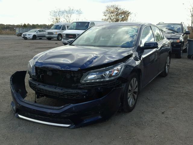 1HGCR3F89FA014288 - 2015 HONDA ACCORD EXL BLUE photo 2