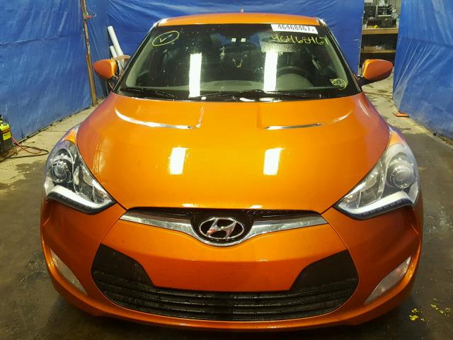 KMHTC6AD2FU219905 - 2015 HYUNDAI VELOSTER B ORANGE photo 9