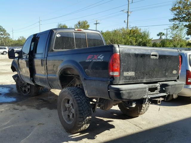 1FTSW21P45EB14558 - 2005 FORD F250 BLACK photo 3