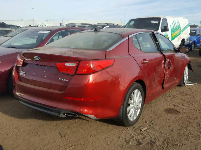 5XXGN4A75FG399059 - 2015 KIA OPTIMA EX MAROON photo 4