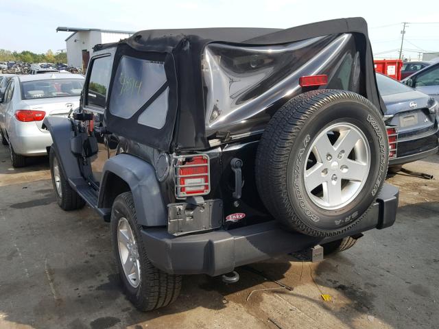 1C4AJWAG4DL587467 - 2013 JEEP WRANGLER S BLACK photo 3