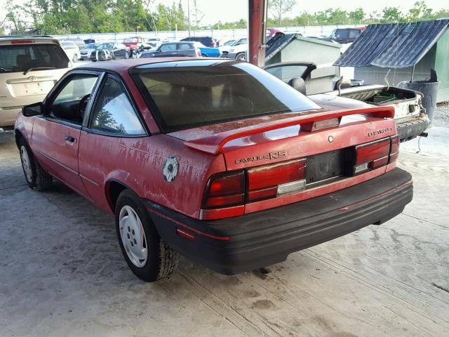 1G1JC144XR7260398 - 1994 CHEVROLET CAVALIER V RED photo 3