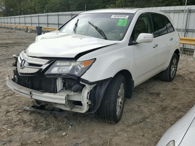 2HNYD28288H542487 - 2008 ACURA MDX WHITE photo 2