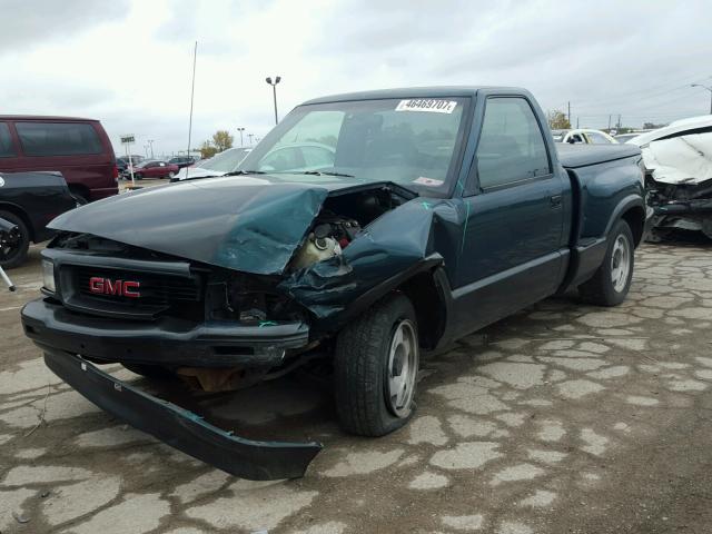 1GTCS14X0V8509860 - 1997 GMC SONOMA GREEN photo 2