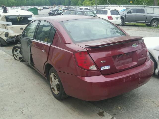 1G8AG52F94Z115965 - 2004 SATURN ION LEVEL RED photo 3