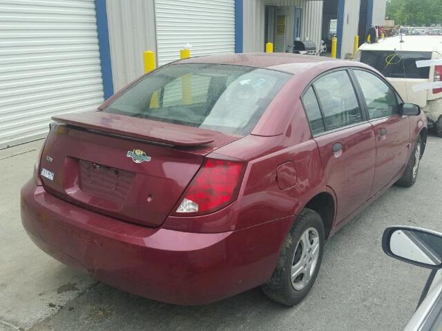 1G8AG52F94Z115965 - 2004 SATURN ION LEVEL RED photo 4