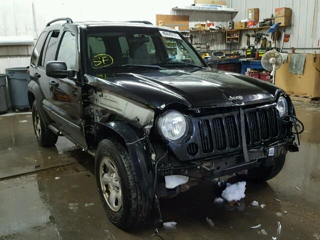 1J4GL48K07W646501 - 2007 JEEP LIBERTY BLACK photo 1