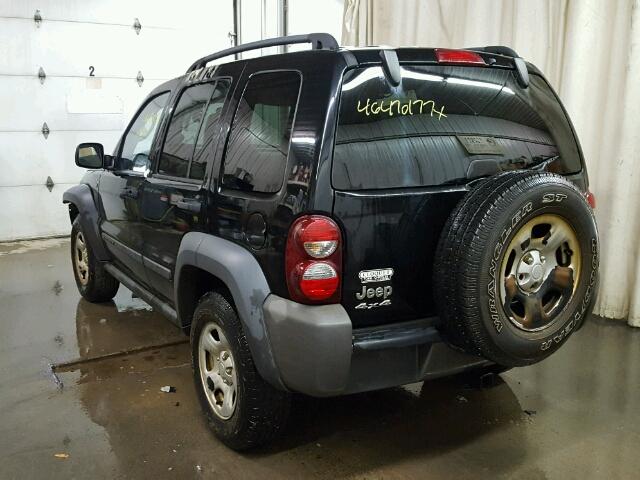 1J4GL48K07W646501 - 2007 JEEP LIBERTY BLACK photo 3