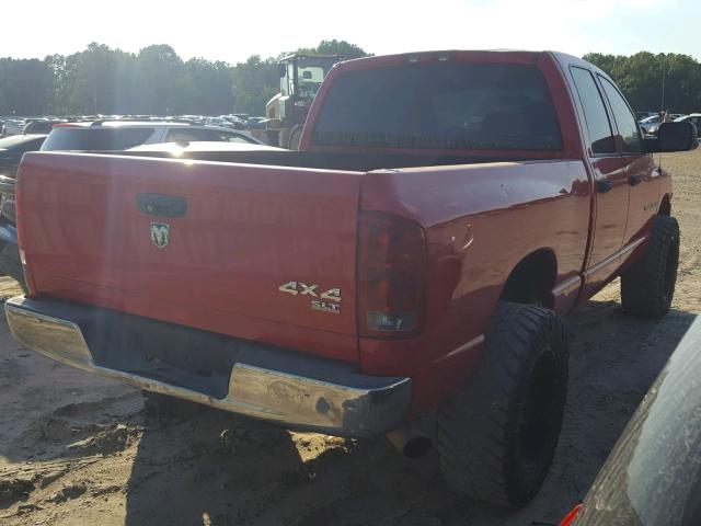 3D7KU28C84G239052 - 2004 DODGE RAM 2500 S RED photo 4