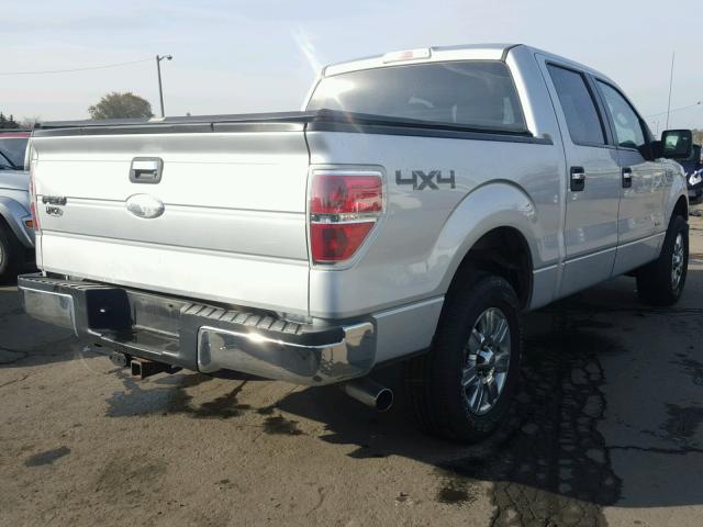 1FTFW1ET3BFC11842 - 2011 FORD F150 SUPER SILVER photo 4