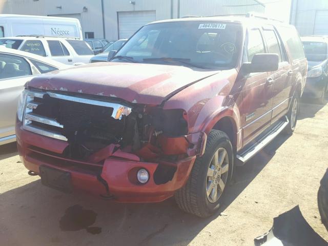 1FMFK16528LA52698 - 2008 FORD EXPEDITION RED photo 2