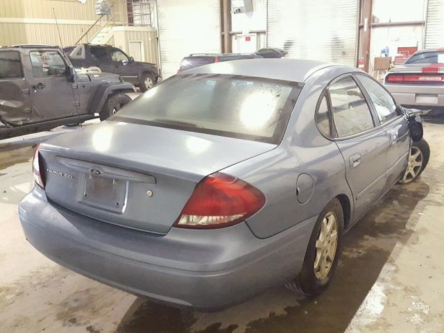 1FAFP56UX7A218213 - 2007 FORD TAURUS SEL BLUE photo 4