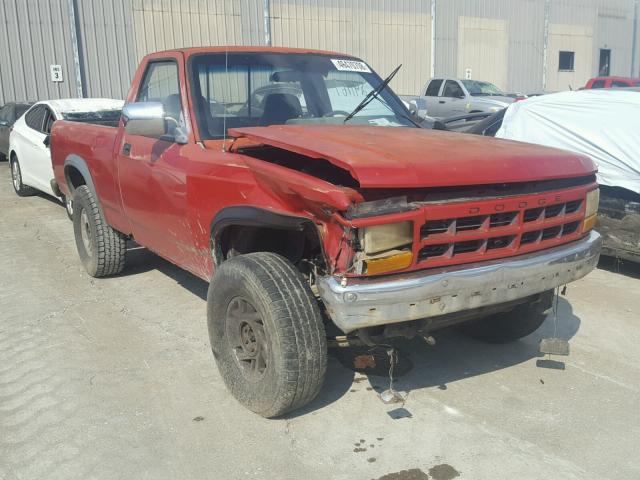 1B7GG66Y5MS293401 - 1991 DODGE DAKOTA SPO RED photo 1