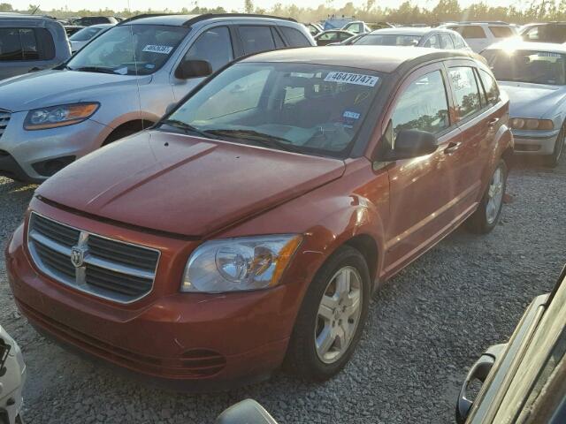 1B3HB48A69D172204 - 2009 DODGE CALIBER SX ORANGE photo 2