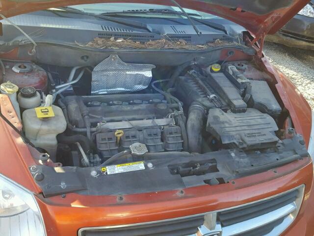 1B3HB48A69D172204 - 2009 DODGE CALIBER SX ORANGE photo 7