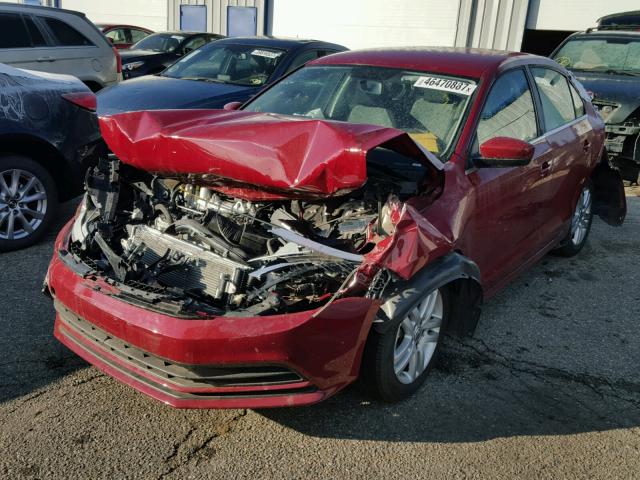 3VW2B7AJ5HM271922 - 2017 VOLKSWAGEN JETTA S RED photo 2