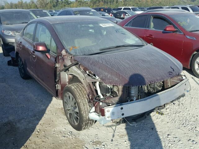 19XFB2F95DE076669 - 2013 HONDA CIVIC EXL MAROON photo 1