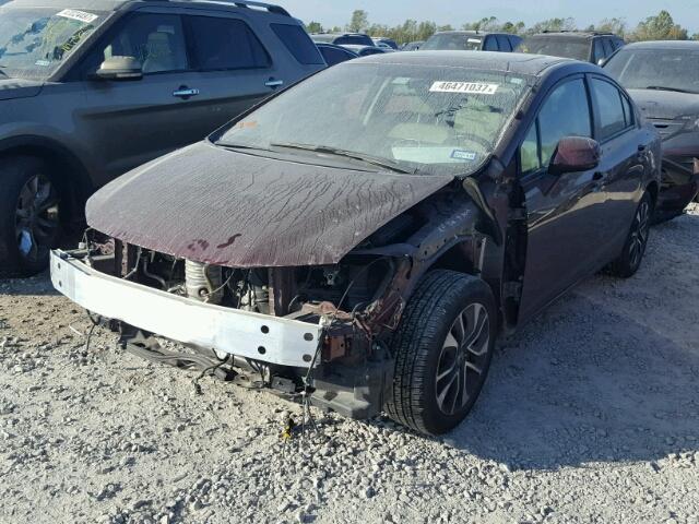 19XFB2F95DE076669 - 2013 HONDA CIVIC EXL MAROON photo 2