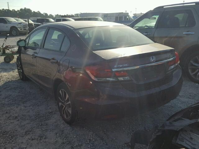 19XFB2F95DE076669 - 2013 HONDA CIVIC EXL MAROON photo 3