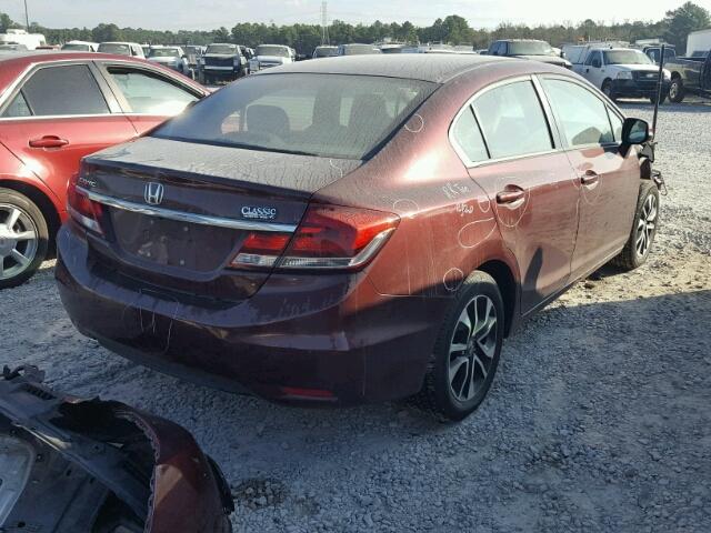 19XFB2F95DE076669 - 2013 HONDA CIVIC EXL MAROON photo 4